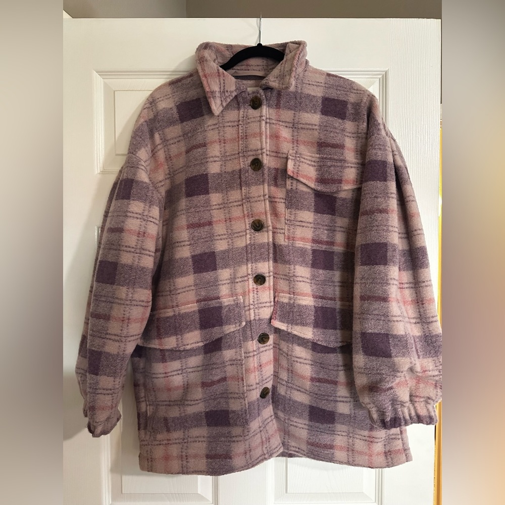 Universal Thread purple plaid jacket oversized
